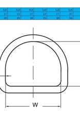 Rvs D-ring, AISI-316