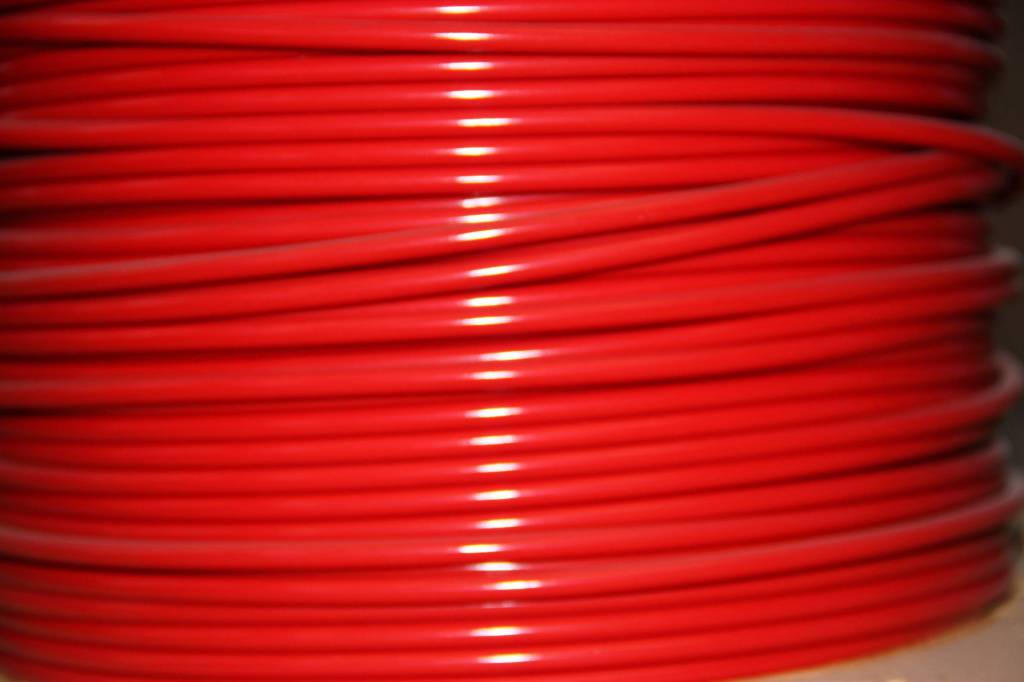 Verzinkte Staalkabel Rood PVC omsp. 6x7+1pp 250 meter haspel