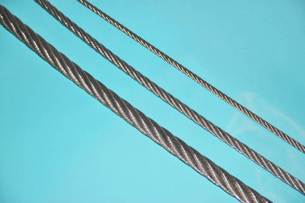 Meter Beperkingen Tirannie Rvs kabel constructie 7x7 in diameter 0,63 t/m 8mm. - RVS Watersport