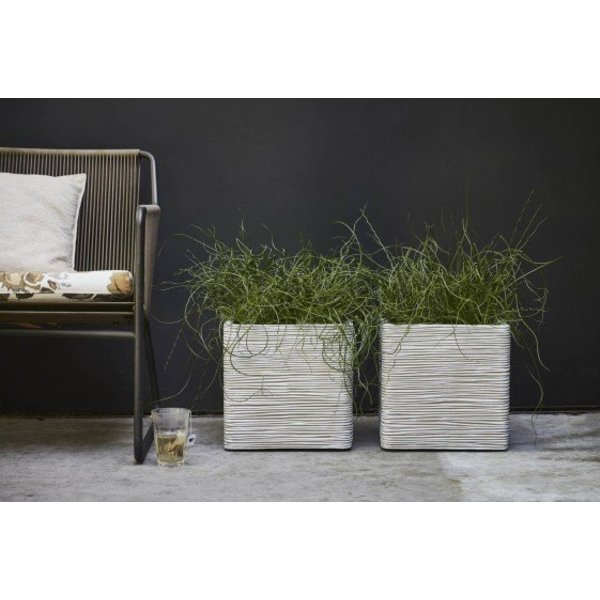 Capi Nature Planter Square Rib Medium B30 x H30 cm