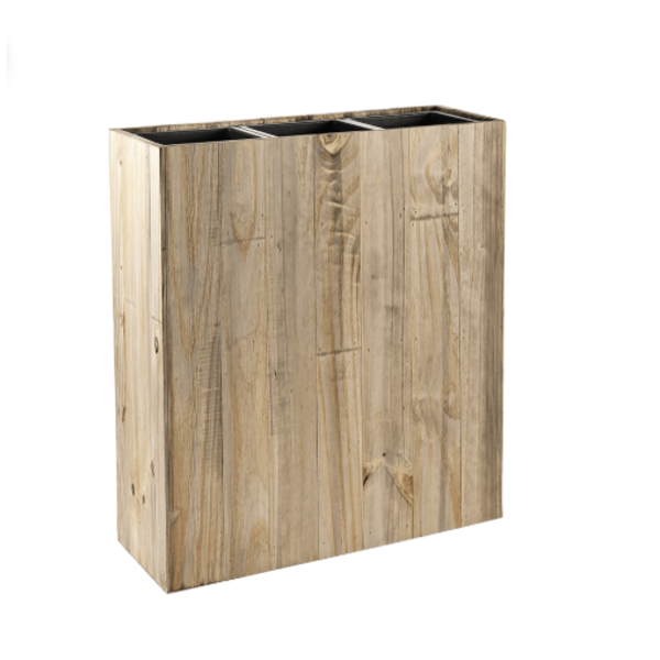 Marrone Wood Box 3-delig (+ inzetbak) - 75 cm