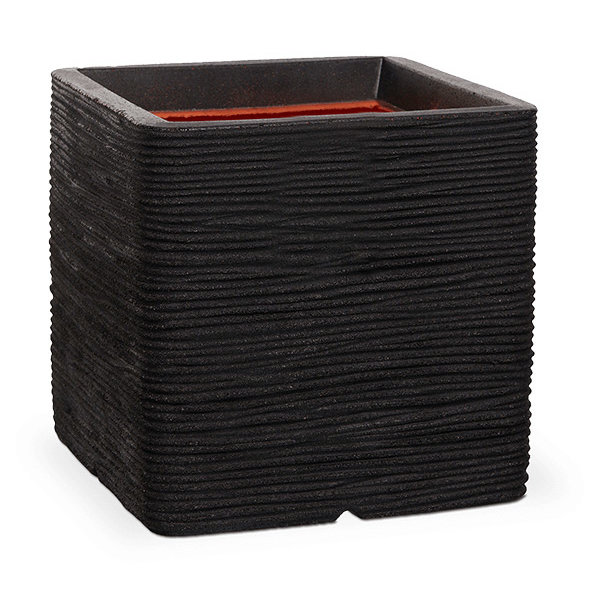 Capi Nature Planter Square Rib Medium B30 x H30 cm