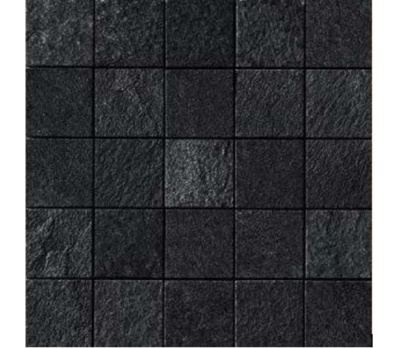 Mozaïek MINERAL CHROM Black 6x6 - Naturale