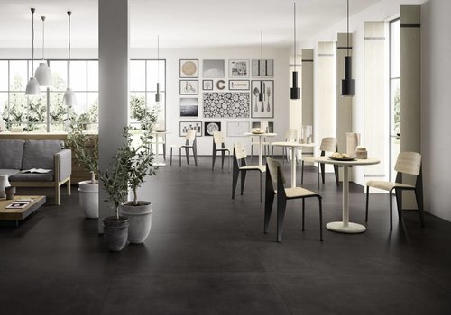 Marazzi vloertegel XLSTREET Nero 120x120 cm rett.