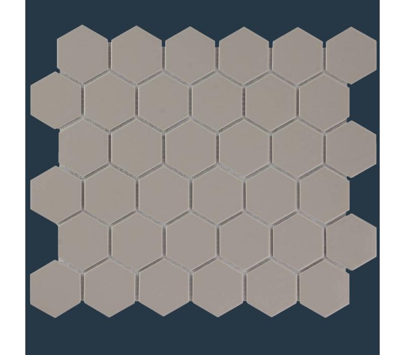 mozaïek BARCELONA Hexagon Glossy Taupe 51x59
