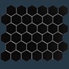 The Mosaic Factory mozaïek BARCELONA Hexagon Glossy Black 51x59