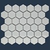 mozaïek BARCELONA Hexagon Glossy Light Grey Edge 51x59