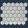 The Mosaic Factory mozaïek BARCELONA Hexagon Glossy Light Grey Edge 51x59