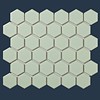The Mosaic Factory mozaïek BARCELONA Hexagon Glossy Light Green Edge 51x59