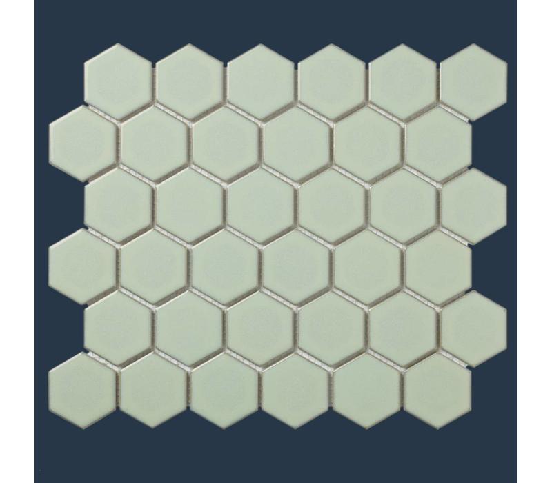 mozaïek BARCELONA Hexagon Glossy Light Green Edge 51x59