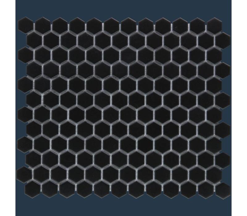 mozaïek BARCELONA Hexagon Matt Black 23x26