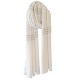 Sjaal SjaalMania Cosy Chic Pinstripe Creamy White/Light Sand Sjaal SjaalMania Cosy Chic Pinstripe Creamy White/Light Sand