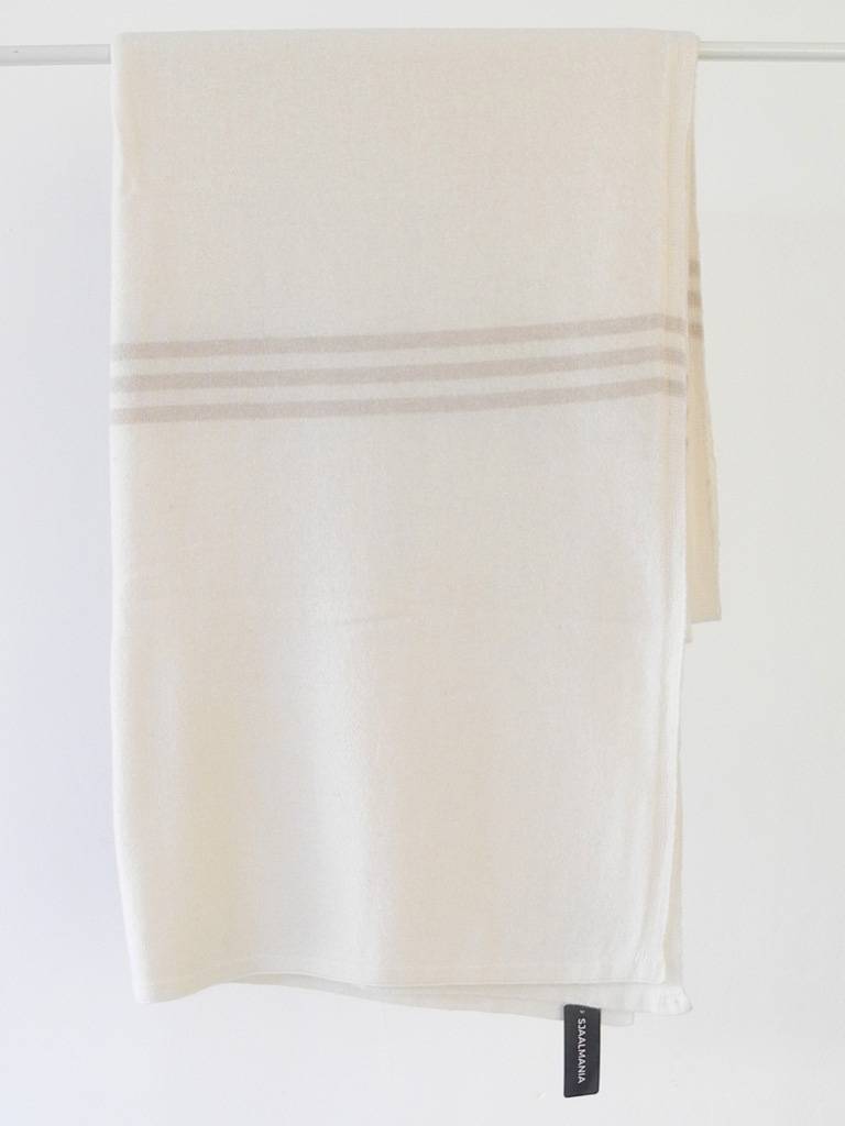 Sjaal SjaalMania Cosy Chic Pinstripe Creamy White/Light Sand