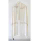 Sjaal SjaalMania Cosy Chic Pinstripe Creamy White/Light Sand Sjaal SjaalMania Cosy Chic Pinstripe Creamy White/Light Sand