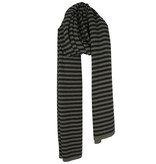 Sjaal SjaalMania Cosy Chic Stripes Olive - Black Sjaal SjaalMania Cosy Chic Stripes Olive - Black