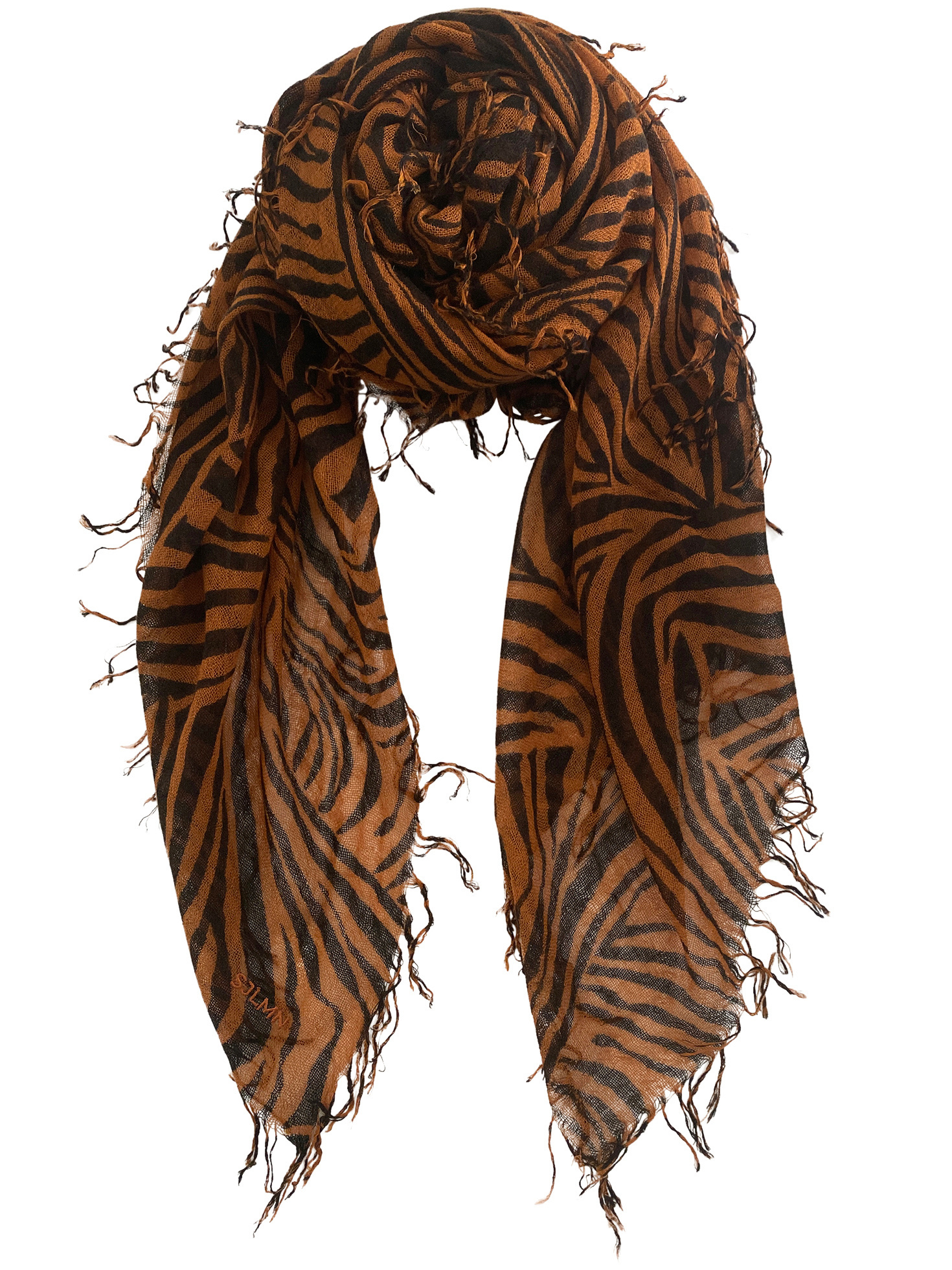 sjaal SjaalMania Cashmy Zebra Black-Brown