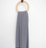 Sjaal SjaalMania Cosy Chic Stripes Denim / Light Sand