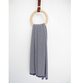 Sjaal SjaalMania Cosy Chic Stripes Denim / Light Sand