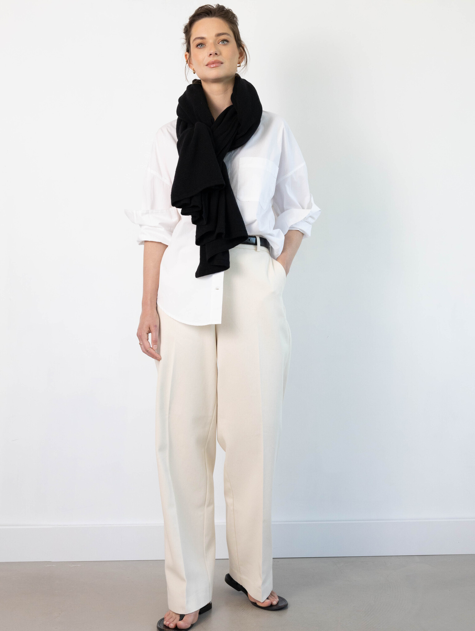 Sjaal SjaalMania Cosy Chic Solid Black