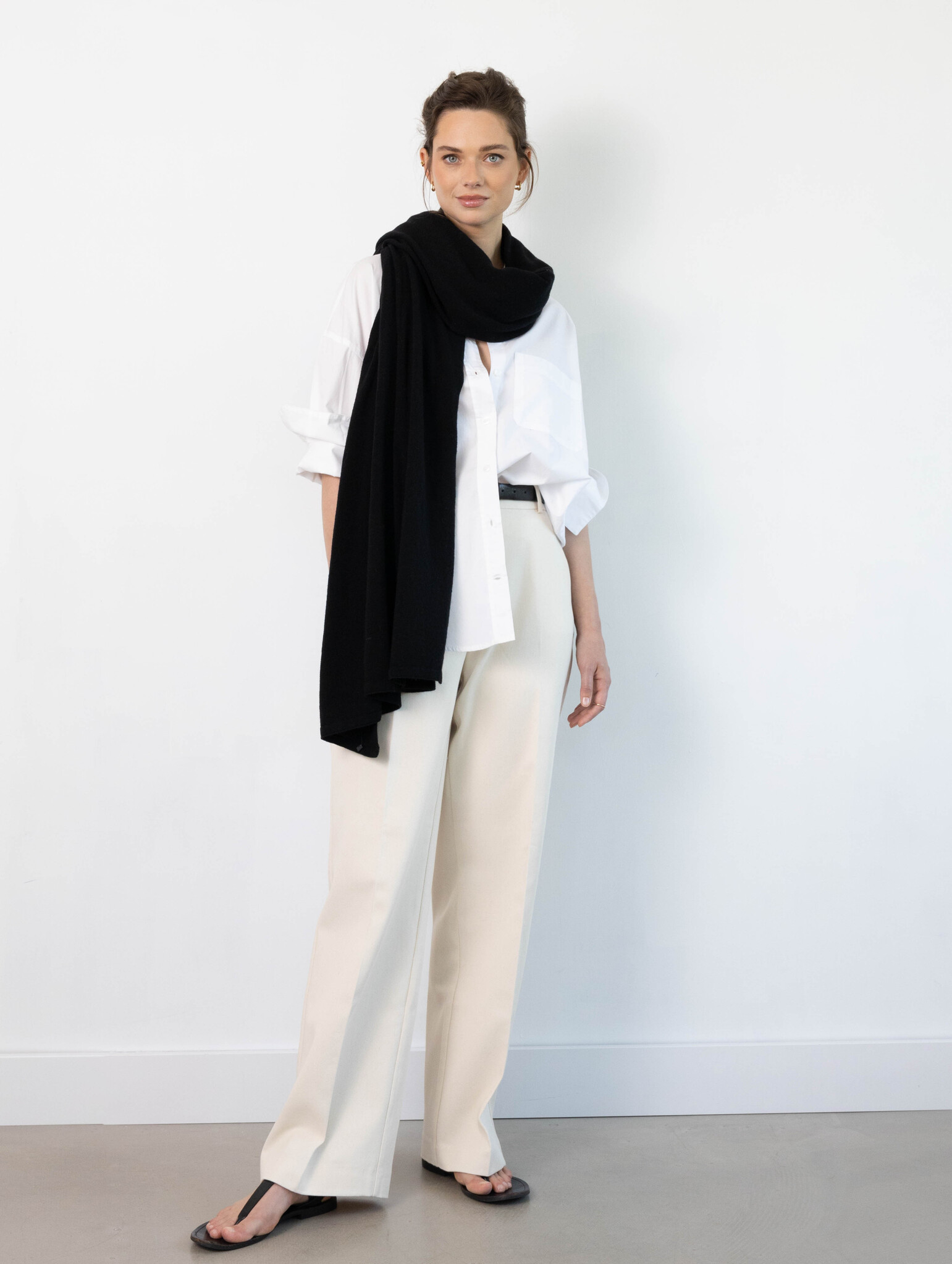 Sjaal SjaalMania Cosy Chic Solid Black