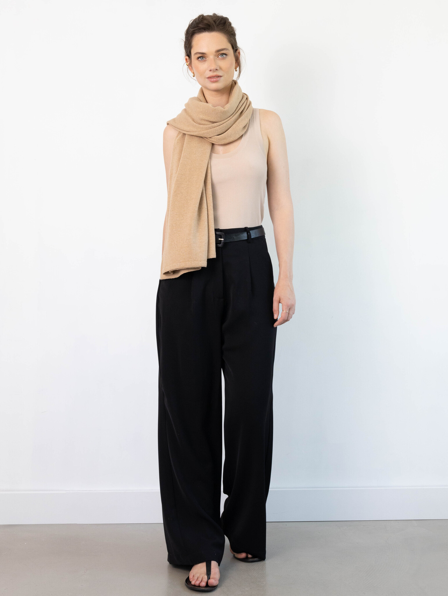Sjaal Cosy Short Camel Beige
