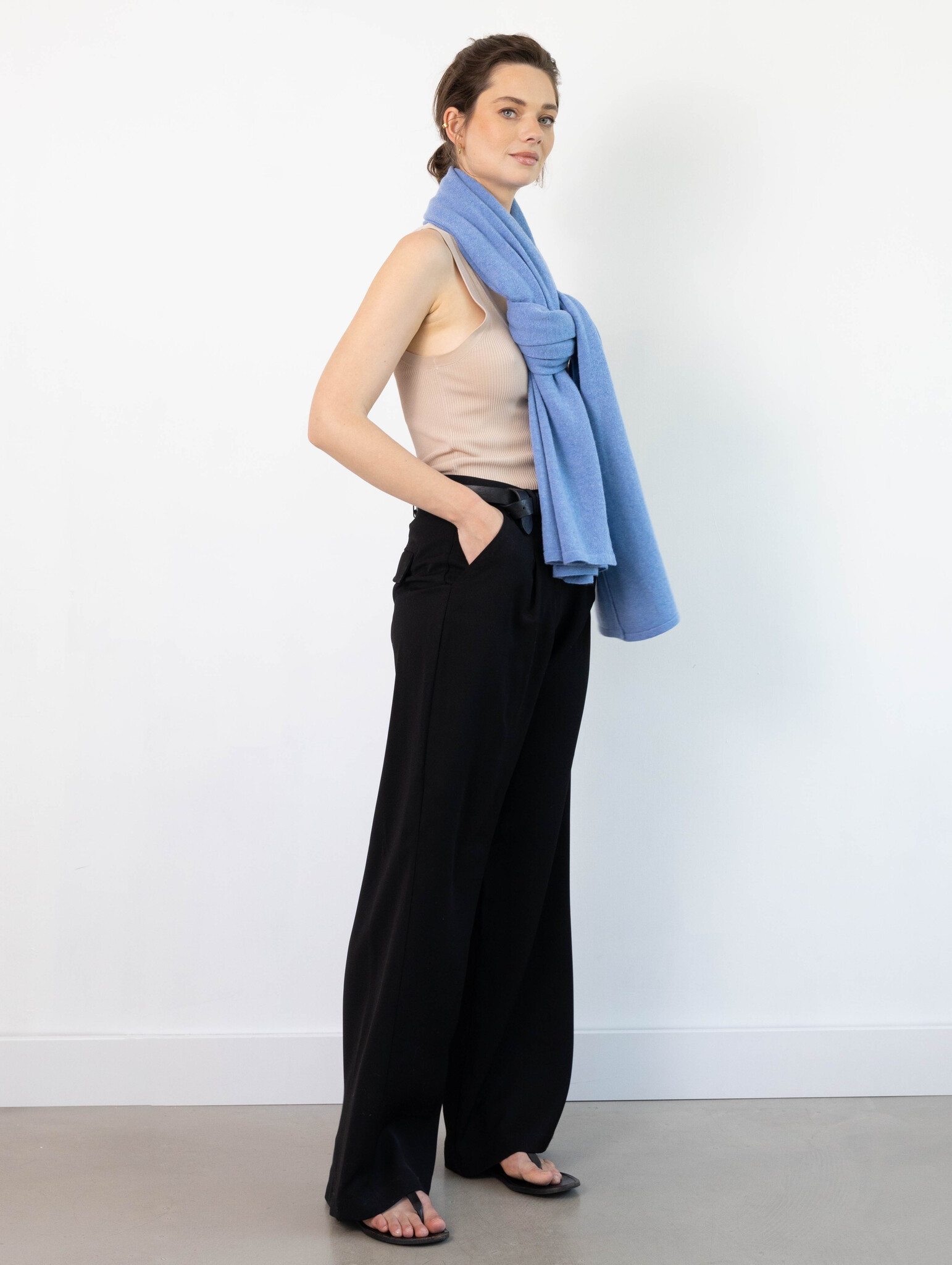 Sjaal Cosy Short Mid Denim