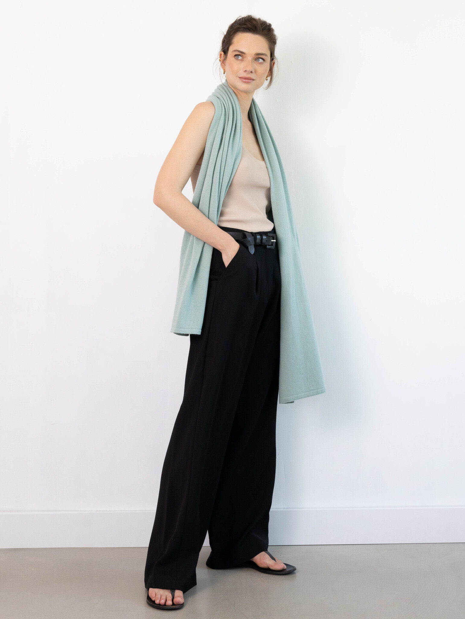 Sjaal Cosy Short Seagreen