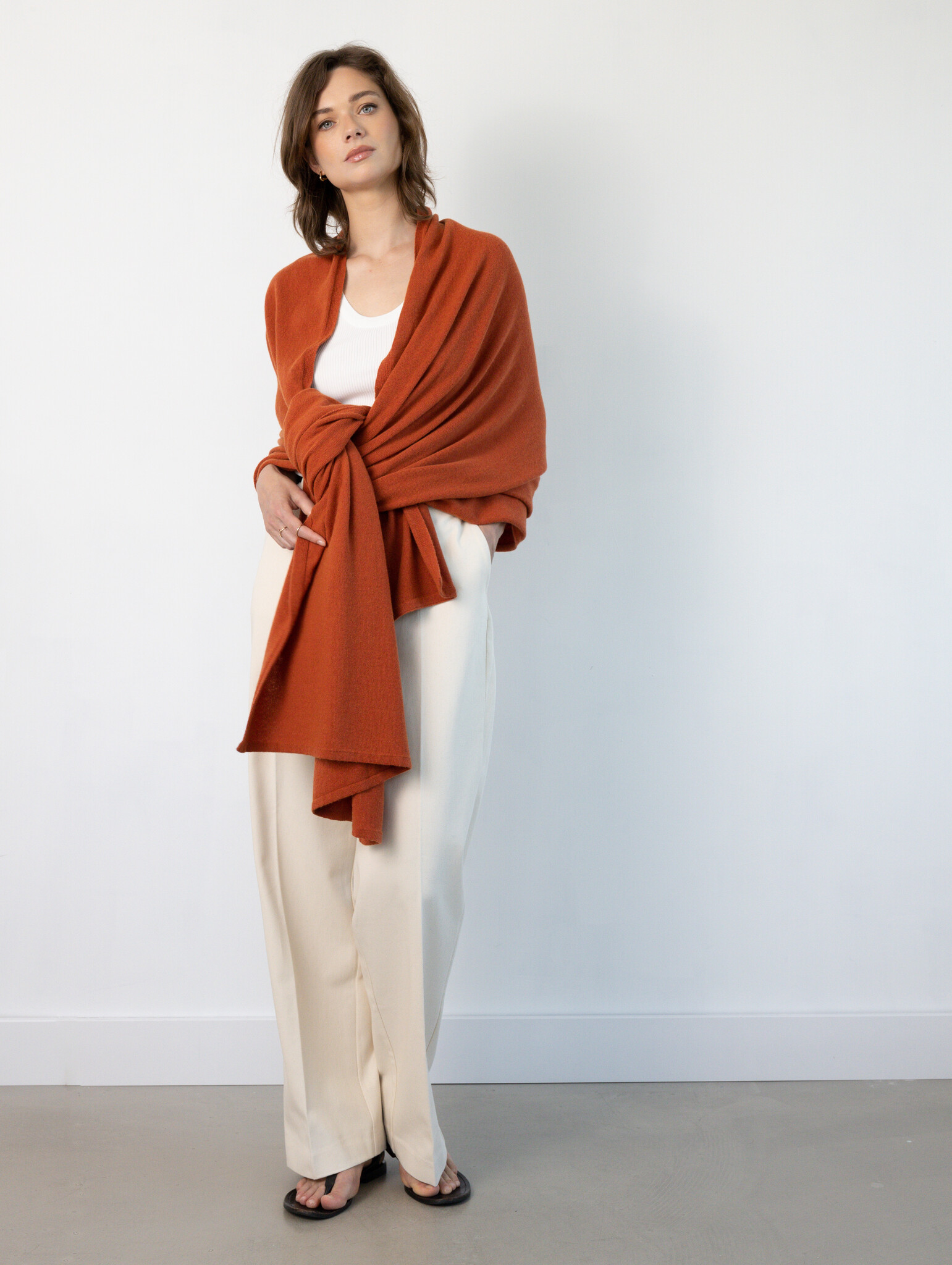 Sjaal SjaalMania Cosy Chic Brique