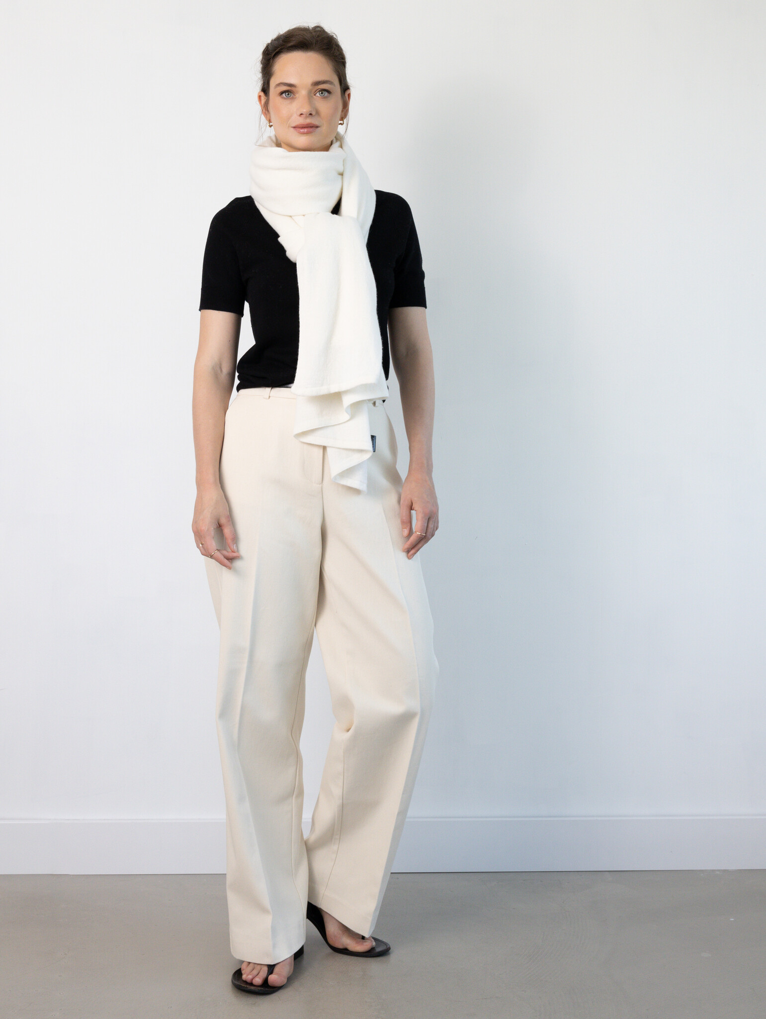 Sjaal SjaalMania Cosy Chic Creamy White