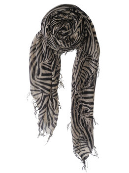 Sjaal Cosy Cashmy Zebra Black-Sesame