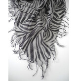 Sjaal Cosy Cashmy Zebra Black-Frost Grey Sjaal Cosy Cashmy Zebra Black-Frost Grey