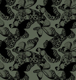 Sjaal 100% Cashmere Butterfly Sage - Solid Black