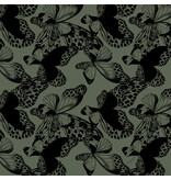 Sjaal 100% Cashmere Butterfly Sage - Solid Black