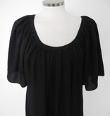 Off Shoulder Dress Solid Black