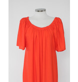 The Off Shoulder Dress Vibrant Orange