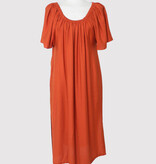 The Off Shoulder Dress Burnt Orange