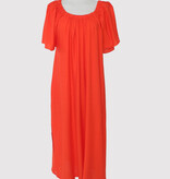 The Off Shoulder Dress Vibrant Orange