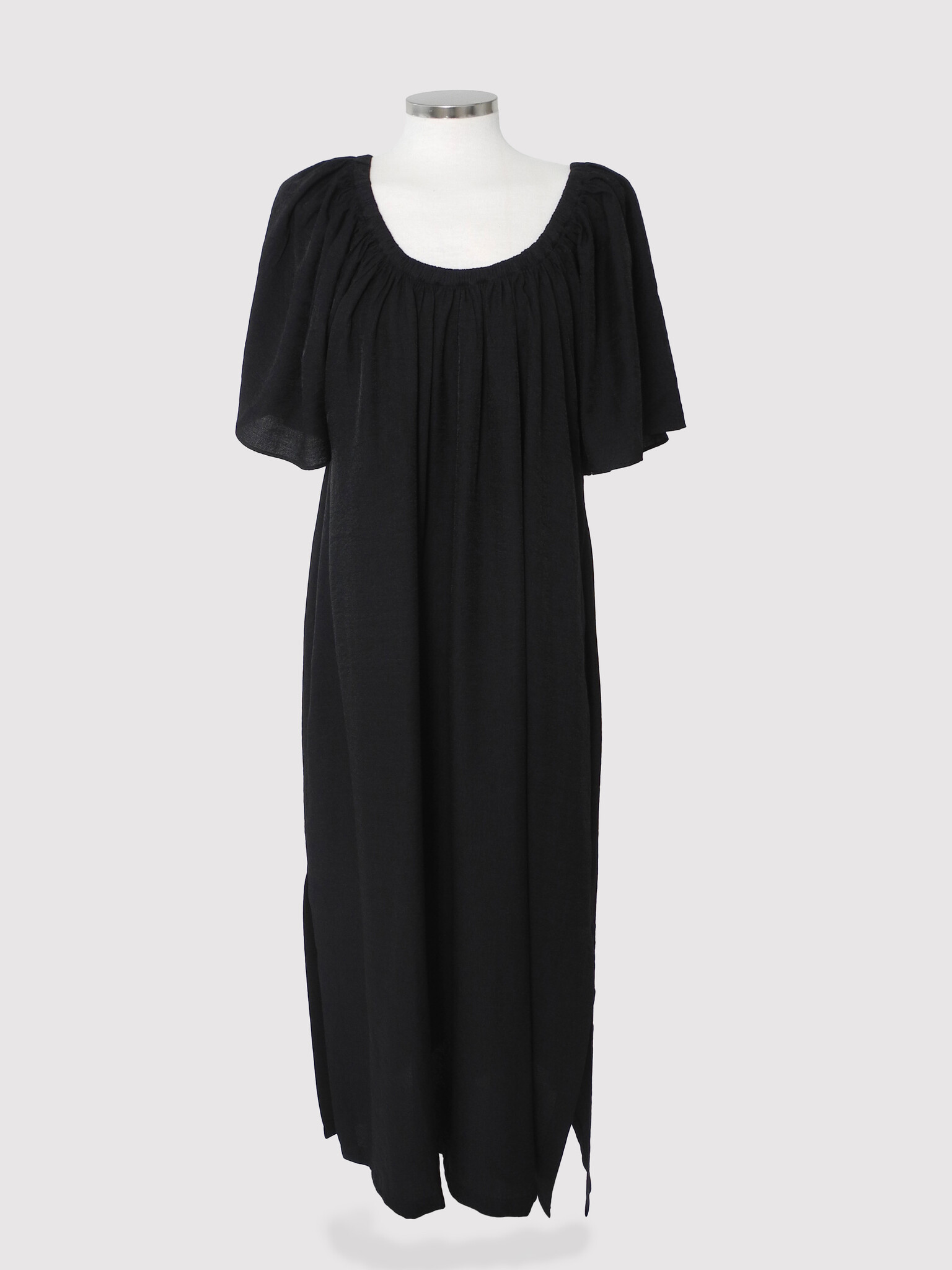 Off Shoulder Dress Solid Black