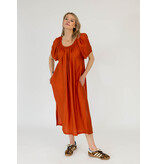 The Off Shoulder Dress Burnt Orange