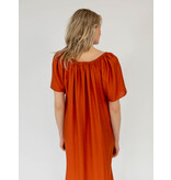 The Off Shoulder Dress Burnt Orange