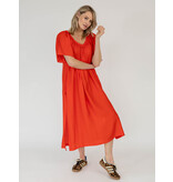 The Off Shoulder Dress Vibrant Orange