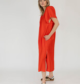 The Off Shoulder Dress Vibrant Orange