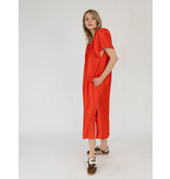 The Off Shoulder Dress Vibrant Orange