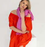 The Off Shoulder Dress Vibrant Orange