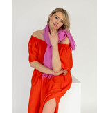 The Off Shoulder Dress Vibrant Orange