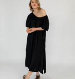 Off Shoulder Dress Solid Black