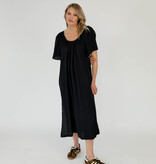 Off Shoulder Dress Solid Black
