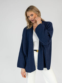 Cosy Cardigan Long Sleeve Navy Melee