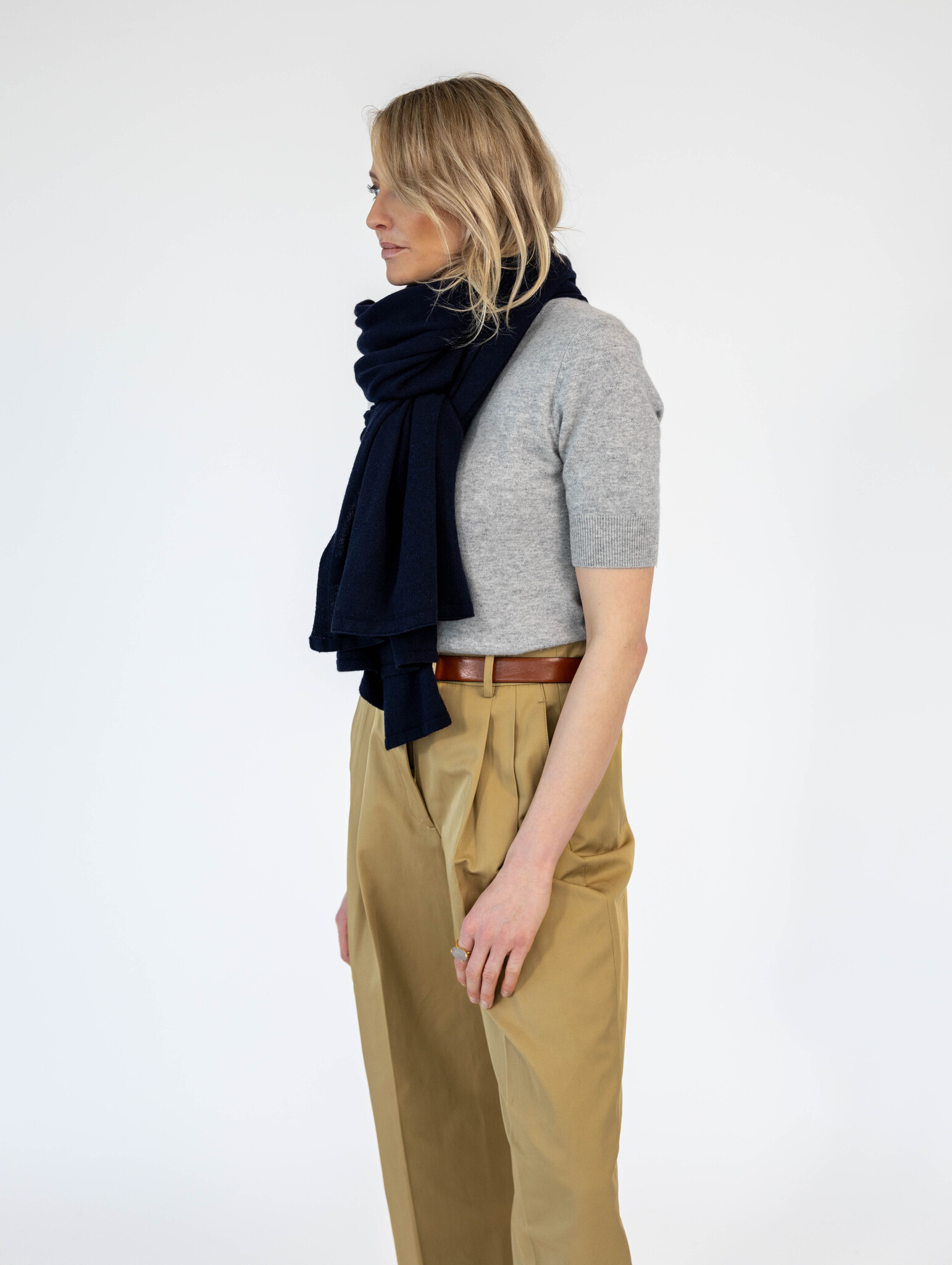 Sjaal SjaalMania Cosy Chic Navy Blue