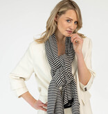 Sjaal SjaalMania Cosy Chic Stripes Light Sand- Black